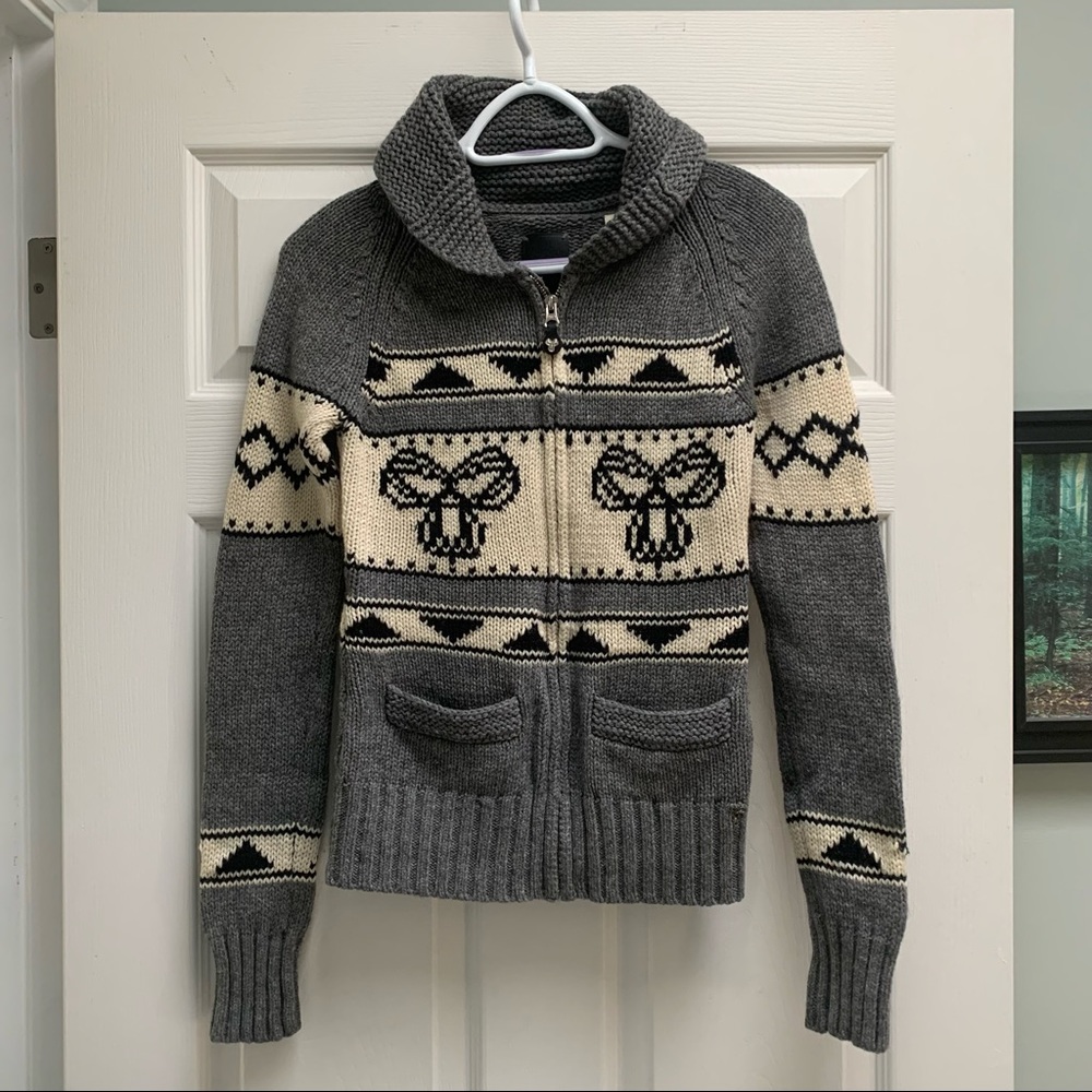 Aritzia TNA Sea to Sky zip up Cardigan - Lambswool